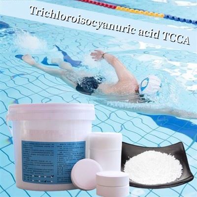 Gorąco sprzedające się chemikalia do basenów Kwas trichloroizocyjanurowy TCCA 90 tabletka Tabletka chloru